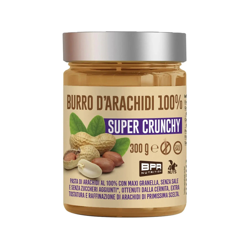 BPR Nutrition Burro di Arachidi 100% Super Crunchy 300g (Scadenza: 30/11/2024) BPR Nutrition