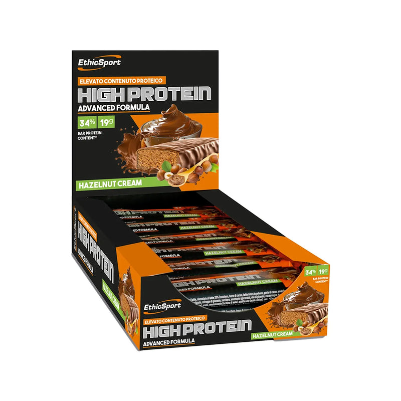 EthicSport High Protein 55g Box da 18 Barrette ad Alto Contenuto Proteico Ethic Sport