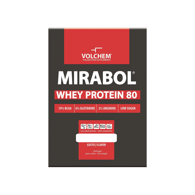 Volchem Mirabol Whey Protein 80 1Kg Proteine Concentrate Siero del Latte Volchem
